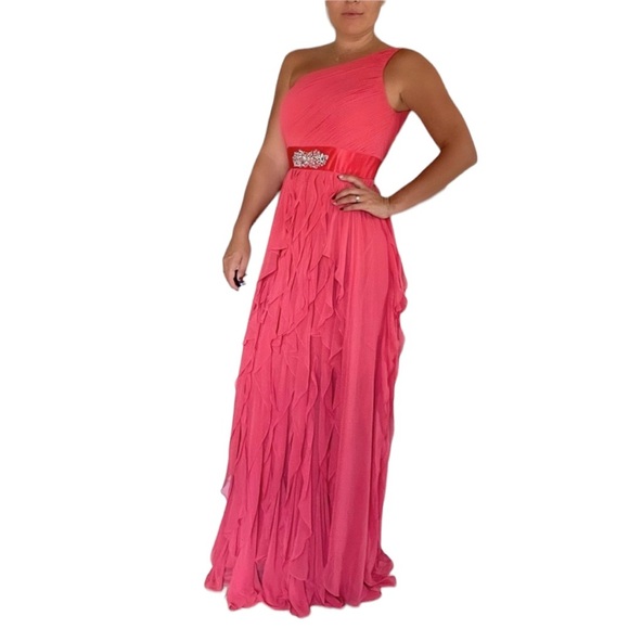 Jovani One Shoulder Gown - Picture 2 of 8